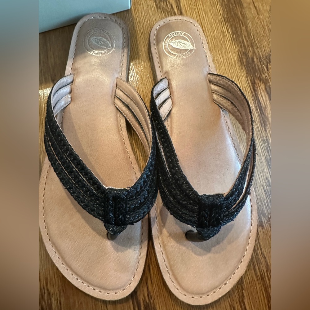 Women's Black Braided Sandals Sz 9
